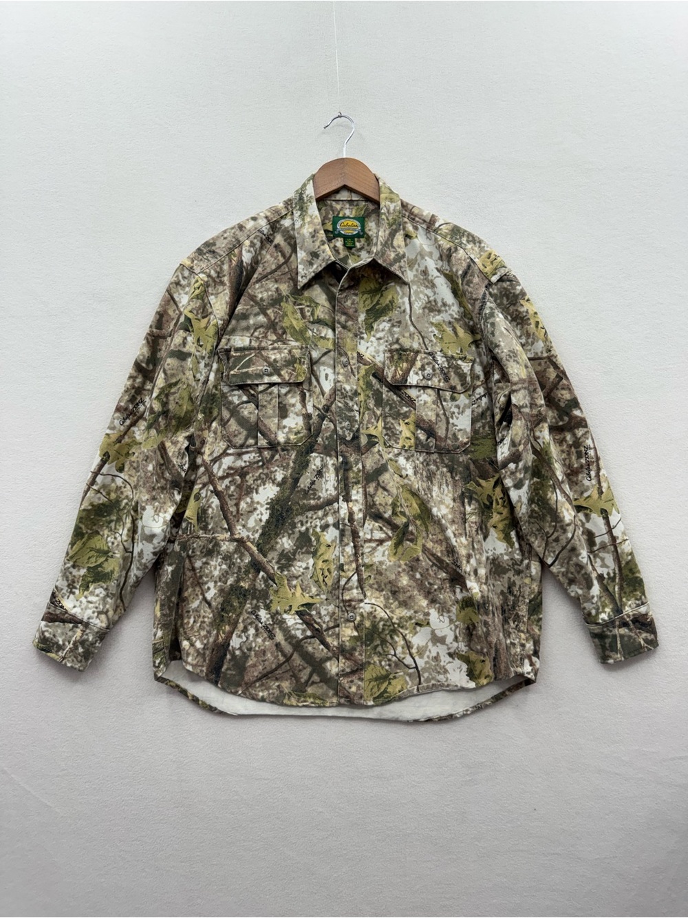 Cabela's Mens Large Button Up Shirt Camo Cabela’s ZONZ Woodlands Hunting